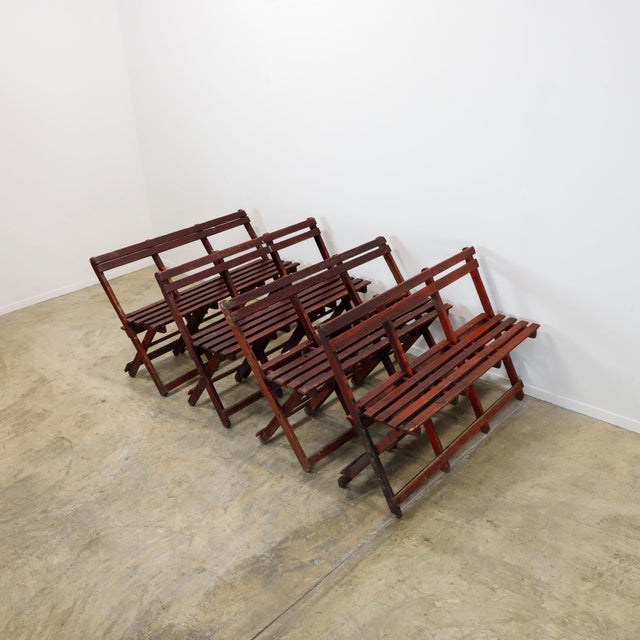 1940s Mexican Arena Outdoor Folding Bench For Sale - Image 9 of 18