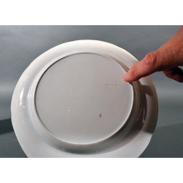 Early 19th Century Boston State House Pair of Staffordshire Blue and White Pottery Plates, John Rogers & Son Circa 1825 For Sale - Image 5 of 6