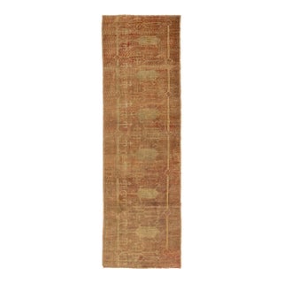 2 X 6 Handcrafted Vintage Turkish Anatolian Rust Wool Runner For Sale