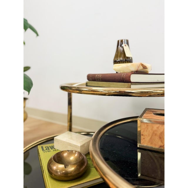 Milo Baughman Style Tubular Chrome Swivel Coffee Table Smokey Glass MCM For Sale - Image 11 of 13