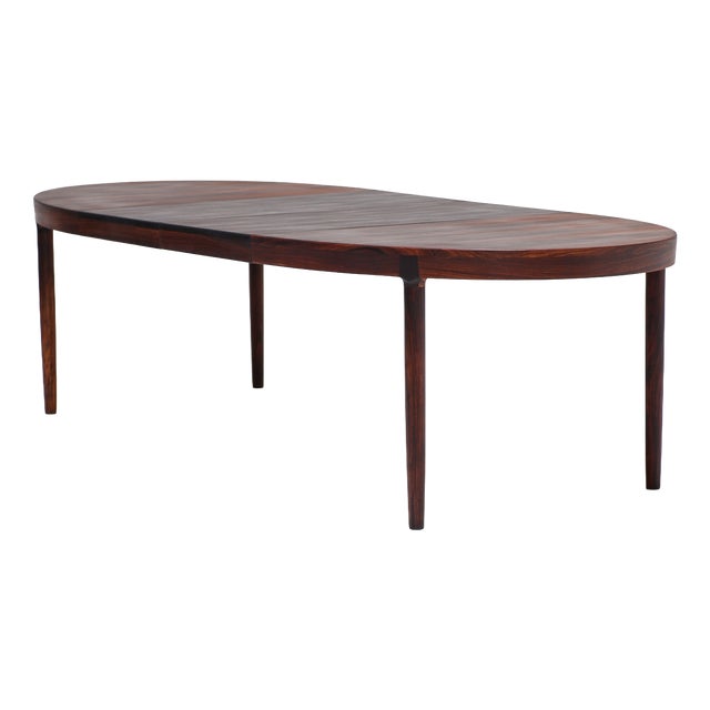 Oval Extendable Dining Table in Rosewood by Harry Østergaard for Randers, Denmark, 1960s For Sale