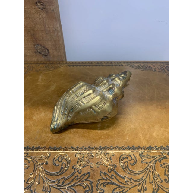 Brass Vintage Set of 3 Brass Sea Shell Sculptures For Sale - Image 8 of 12