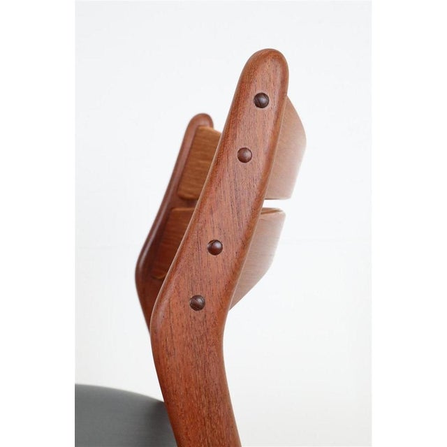 Danish 310 Teak Chair with Black Leather by Erik Buck for Aco Møbler, 1960s For Sale - Image 10 of 17