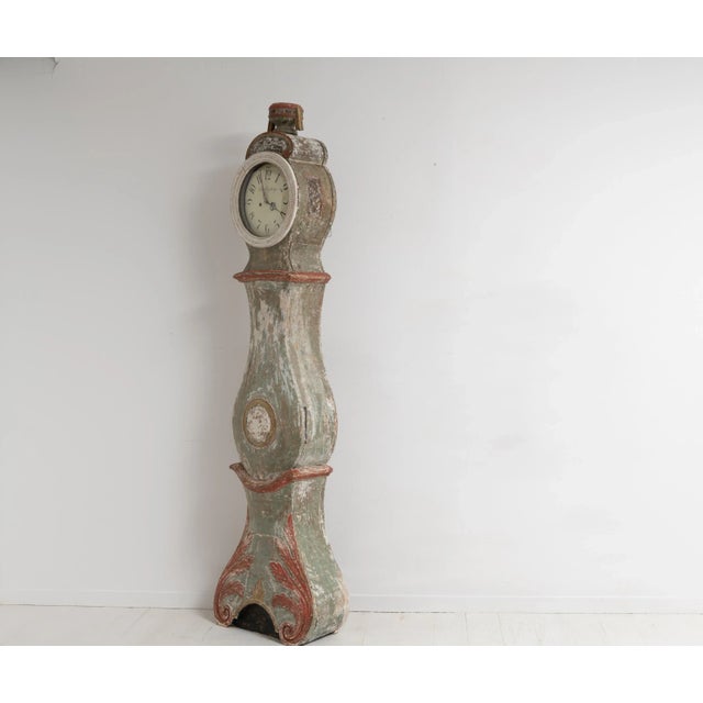 Swedish Rococo Long Case Clock For Sale - Image 4 of 11