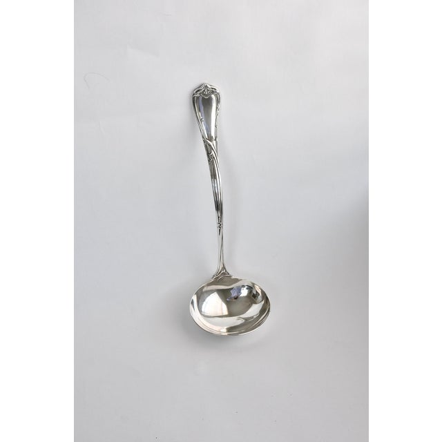 1900s Reed & Barton Art Nouveau Pat Sep. 20 1904. Silverplated Ladle 12" Ernest Meyers For Sale - Image 9 of 17