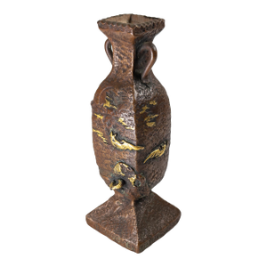 Early 20th Century Japanese Pottery Vase Imitating Mixed Metal Bronze