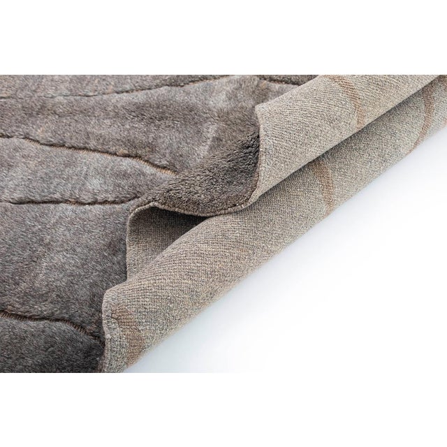 Textile Hand-Knotted Wool Rug by Azele Studio For Sale - Image 7 of 10