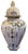 A monumental vintage Italian hand-painted porcelain lidded urn by M. Dalla Costa, marked DP Italy. Standing an impressive...