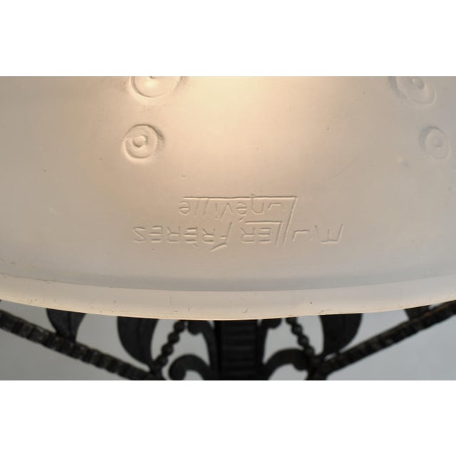 French Art Deco Lamp by A. Calmels & Muller Freres - 1920s France For Sale - Image 10 of 12