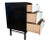 Restored Mid-Century Modern Dresser in Black & White With Ribbed Drawer Fronts For Sale - Image 9 of 12