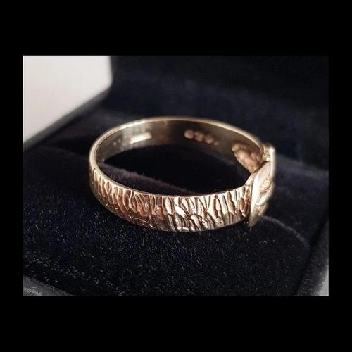 Vintage 9ct Yellow Gold Buckle Ring, 1982 For Sale - Image 16 of 18