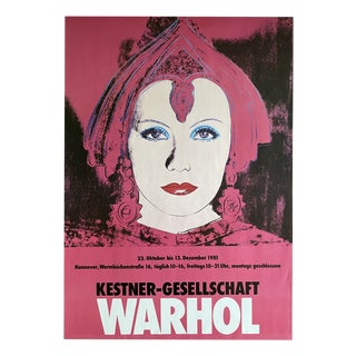 Greta Garbo Poster in the style of Andy Warhol for Kestner-Gesellschaft Hannover, Germany, 1981 For Sale