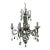 French Maison Baguès Murano Green Drops Beaded Scrolls Chandelier Rare C 1940 For Sale