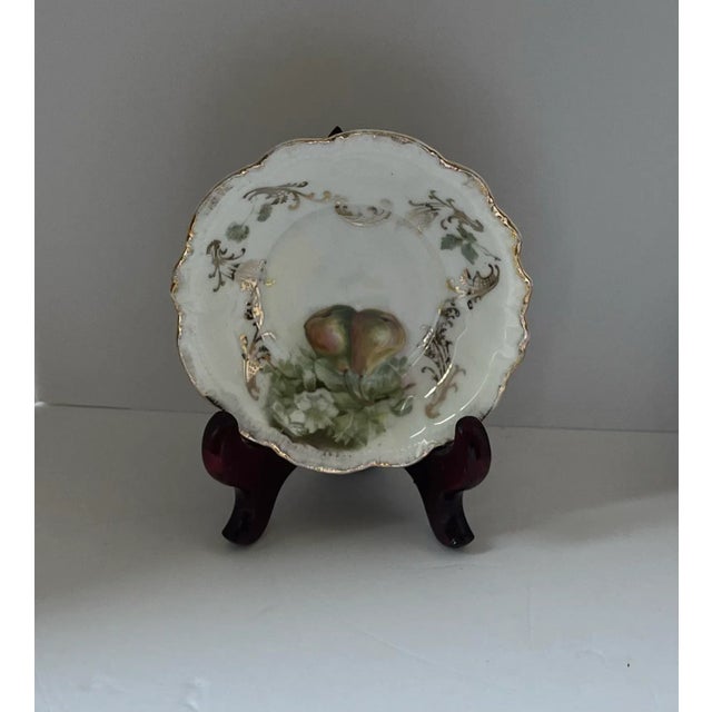 Vintage Pm Bavaria Pozellanfabrik Moschendor Pear Fruit Dessert Soup Cereal Bowls- Set of Five For Sale - Image 4 of 7