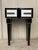 2020s New High Black & White Glass & Brass Inlays New Nightstands With Drawer - a Pair For Sale - Image 5 of 13