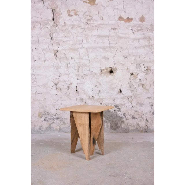 Normandy Oak Side Table by Timothée Musset For Sale - Image 4 of 6