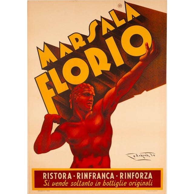 Art Deco Marsala Florio — Plinio Codognato — 1951 – Italian Wine For Sale - Image 3 of 3