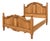 Vintage Oakwood Interiors Carved King Size Bed For Sale