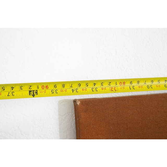 Mid Century Modern Tapestry Wall Art Orange 1970s Yellow Brown 34x54 Vintage MCM For Sale In Sacramento - Image 6 of 12