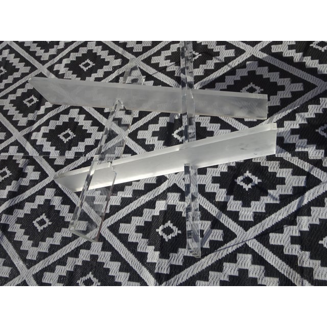 Glass Coffee Table with Acrylic Glass Base For Sale - Image 11 of 16