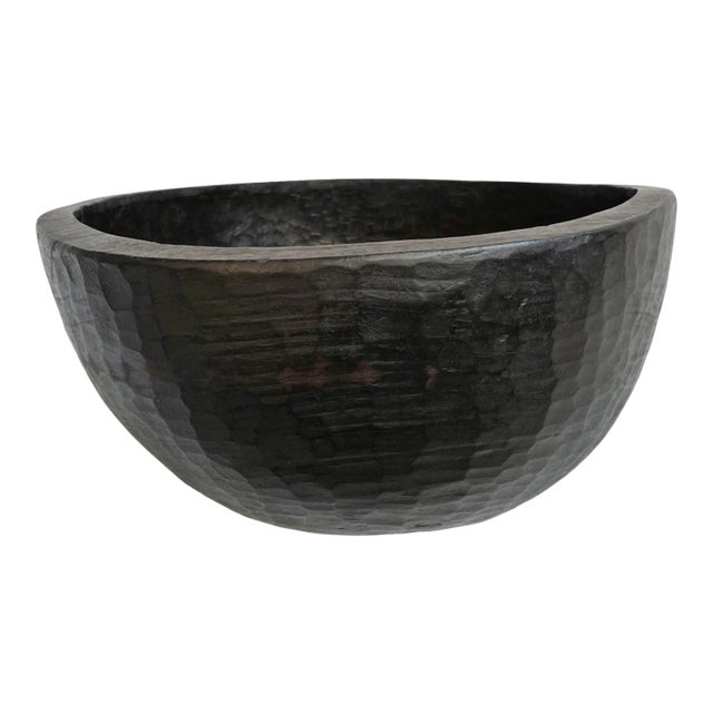 Large Vintage Organic Modern Wood Bowl Nepal For Sale