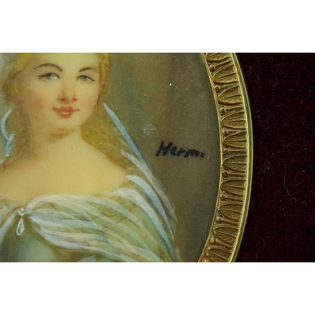 Herme and Says, Miniatures, 1900s, Cellulose, Framed, Set of 2 For Sale - Image 18 of 18