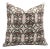 Fabdivine Handmade Block Printed Cushion Cover 24x24 Inch Off-White Linen-Hridyavan For Sale