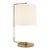 Barbara Barry by Visual Comfort Signature Swing Table Lamp in Soft Brass with Linen Shade For Sale