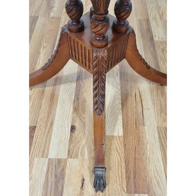 Antique Italian 19th C Exotic Inlaid Oilvewood Salon Side Table For Sale - Image 13 of 15