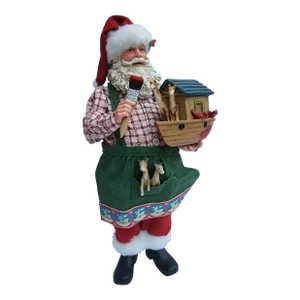 Santa Claus Vintage Fabric Mâché Noah's Ark