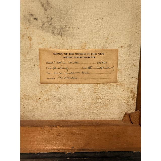 American School Nude Study, School of the Museum of Fine Arts Boston, 1952 For Sale - Image 10 of 10