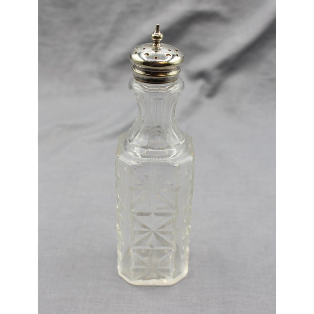 Circa 1880 English Silver Plate & Cut Glass Cruet Set For Sale - Image 10 of 14