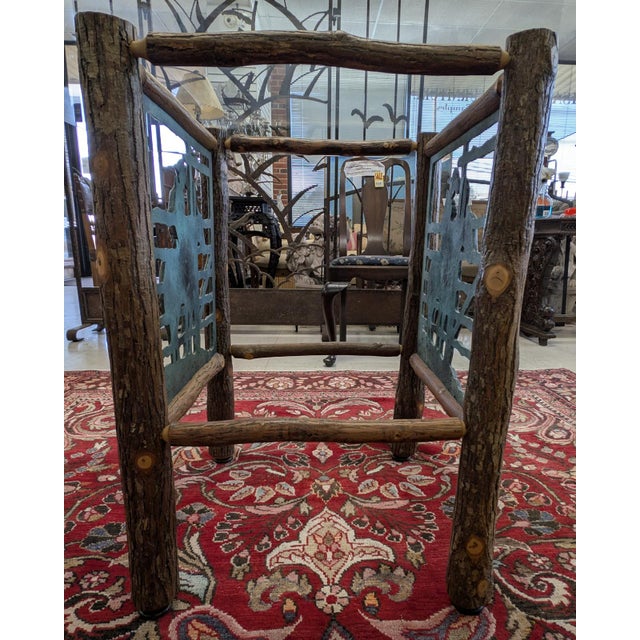 Vintage Mortensen Designs, Inc “The Rainbow Collection” Hickory & Glass Dining Table W/4 Chairs For Sale - Image 16 of 18
