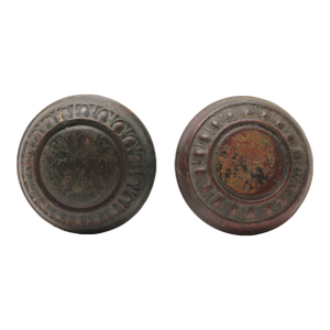 Antique Dark Bronze Egg & Dart Interior Door Knobs
