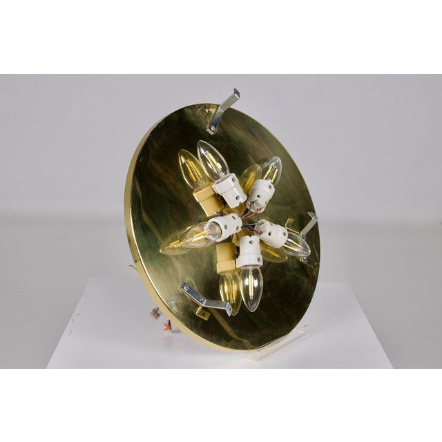 Gold Murano Veined Ceiling Light, 1970s For Sale - Image 8 of 9