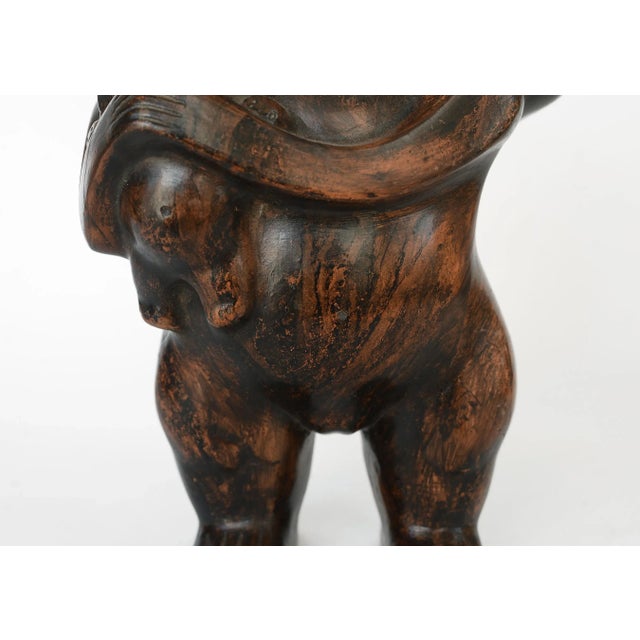 Vintage Modernist Indigenous Primitive Peruvian Style Mother & Child Sculpture For Sale - Image 4 of 12