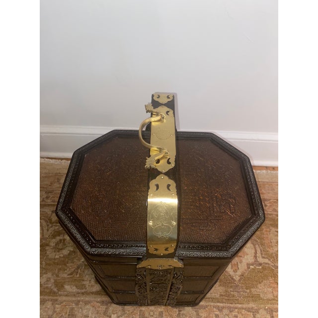 Wood Chinese Decorative Wedding Basket For Sale - Image 7 of 7