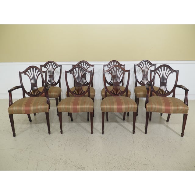 Stickley Shield Back Mahogany Dining Room Chairs Set Of 8 Chairish