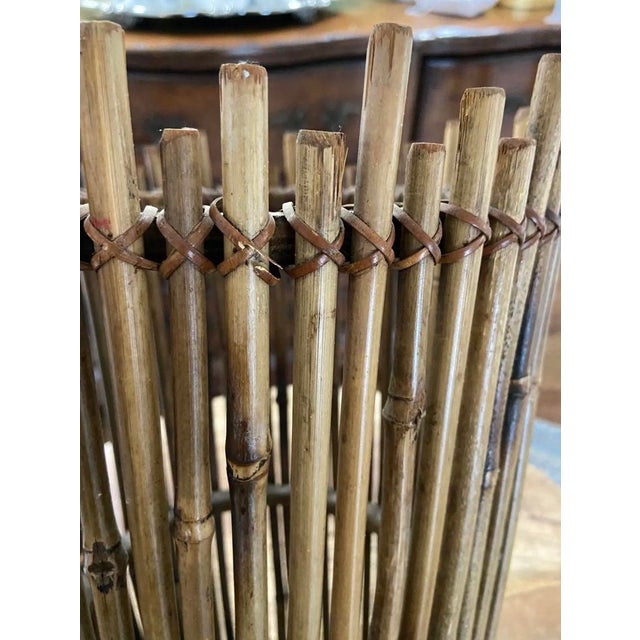 Mid 20th Century Natural Rattan Bamboo Umbrella Stand or Cane Holder For Sale - Image 4 of 8