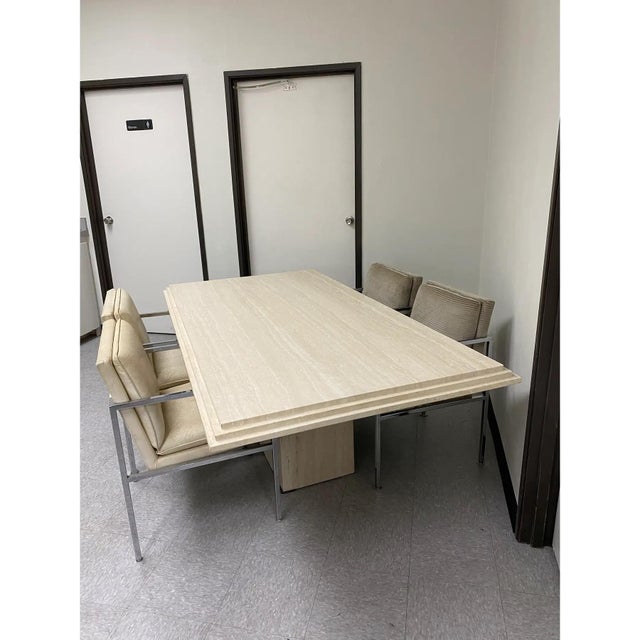 Chrome Minimalist Milo Baughman-Style Chrome Armchairs, Set of 4 For Sale - Image 8 of 13