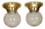 Art Nouveau Ceiling Lamps in Brass and Glass, 1890s, Set of 2 For Sale