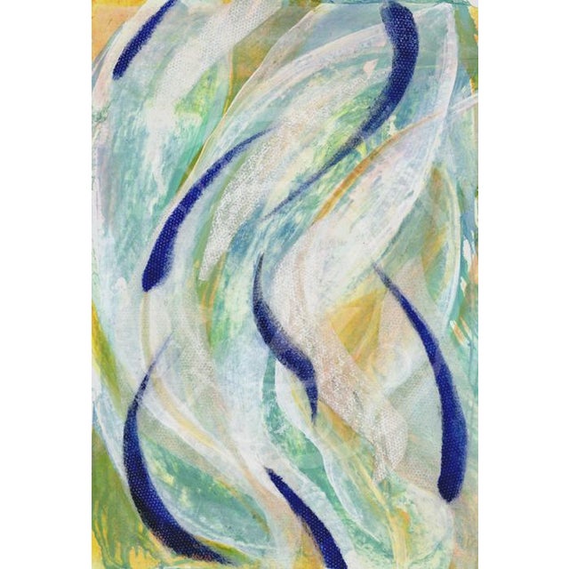 Abstract Swirl, Mixed Media Painting and Collage For Sale