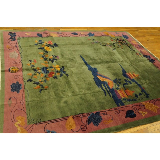 Textile 1920s Chinese Art Deco Carpet For Sale - Image 7 of 12