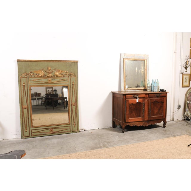 Large 19th C. Trumeau Mirror With Swan Motif For Sale - Image 13 of 16