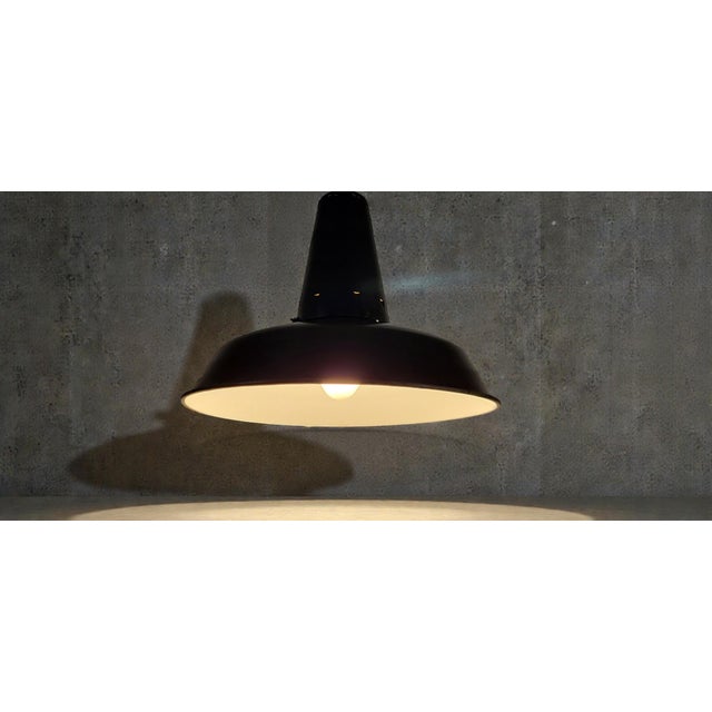 Metal Industrial Pendant Light, 1950s For Sale - Image 7 of 8