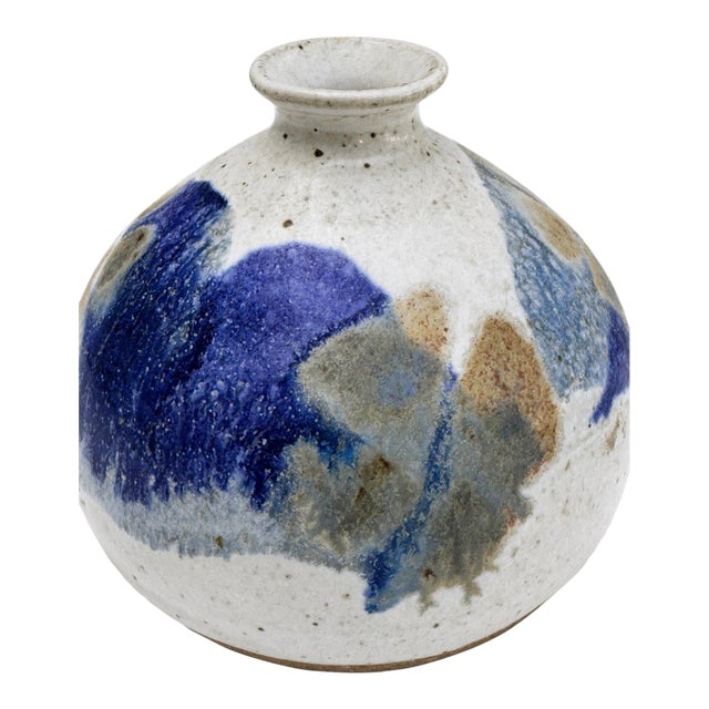 Kravec Studios Abstract Stoneware Vase For Sale