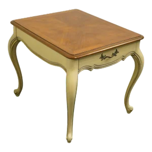 Altavista Lane Furniture Cream / Off White Country French Style 23" Accent End Table 954-05