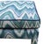 Schumacher Valkyrie Flame Stitch Parsons Ottomans in Emerald & Peacock- Pair For Sale - Image 9 of 10