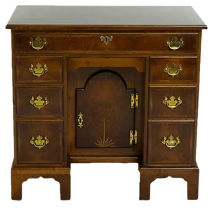 Queen Anne Style Walnut Desk, 1970