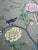 Muted Grey Chinoiserie Mural | 2-Panel Hand-Painted Floral & Bird Wallpaper For Sale - Image 4 of 6